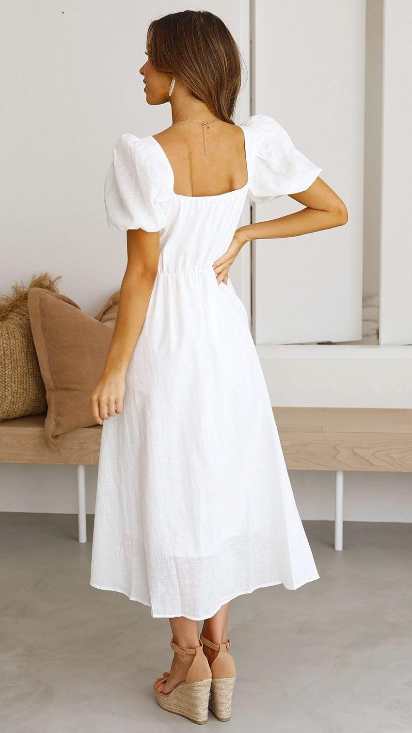 cotton midi dress